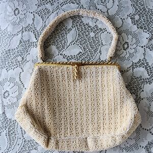 Vintage 60s French Beaded Evening Bag Neiman Marcus Made in France